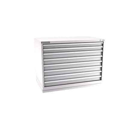 Champion Tool Storage Modular Drawer Cabinet, 8 Drawer, Light Gray, Steel, 47 in W x 28-1/2 in D x 36 in H E15000801ILCFTB-LG